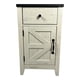thumbnail image 1 of Farmhouse End Table Bedside Table with Charging Station,Night Stand with Barn Door and Drawer, Storage for Bedroom Living Room ,Bedside Table, White+Black color, 1 of 3