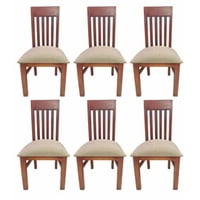 Koliat - Pack 6 Sillas Italia Caramelo Tapiz Beige