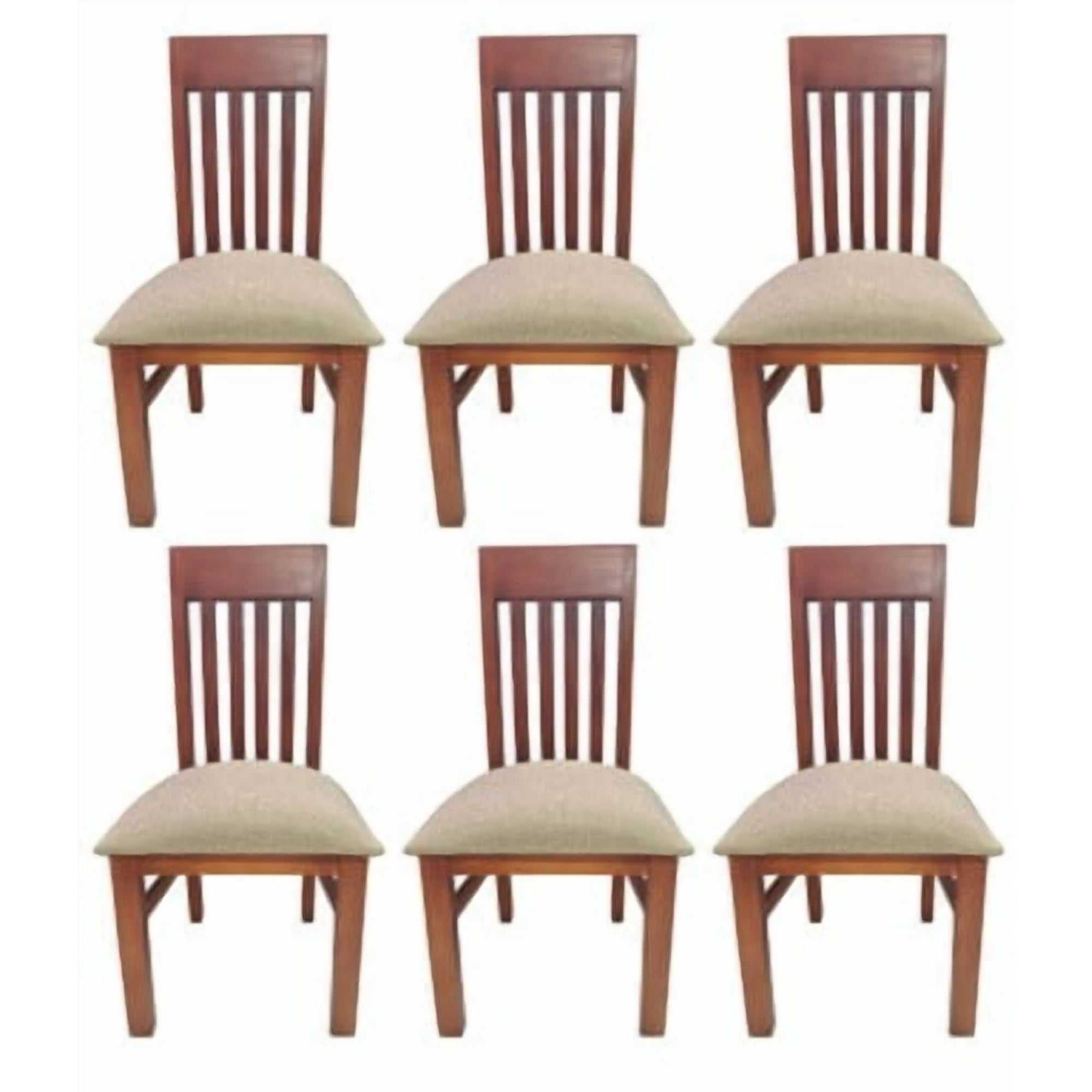 Koliat - Pack 6 Sillas Italia Caramelo Tapiz Beige