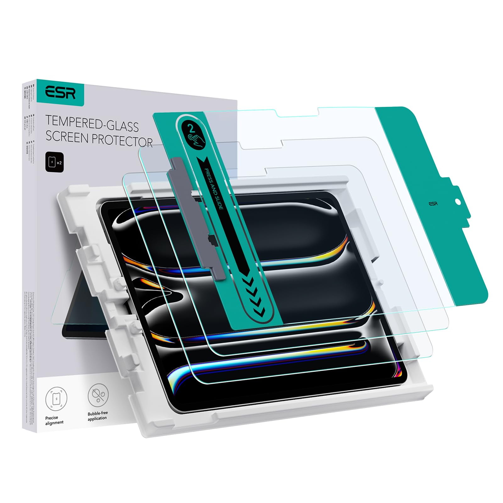 Protector De Pantalla Esr Para Ipad Pro 13 Pulgadas M4 2024 (paquete De 2)