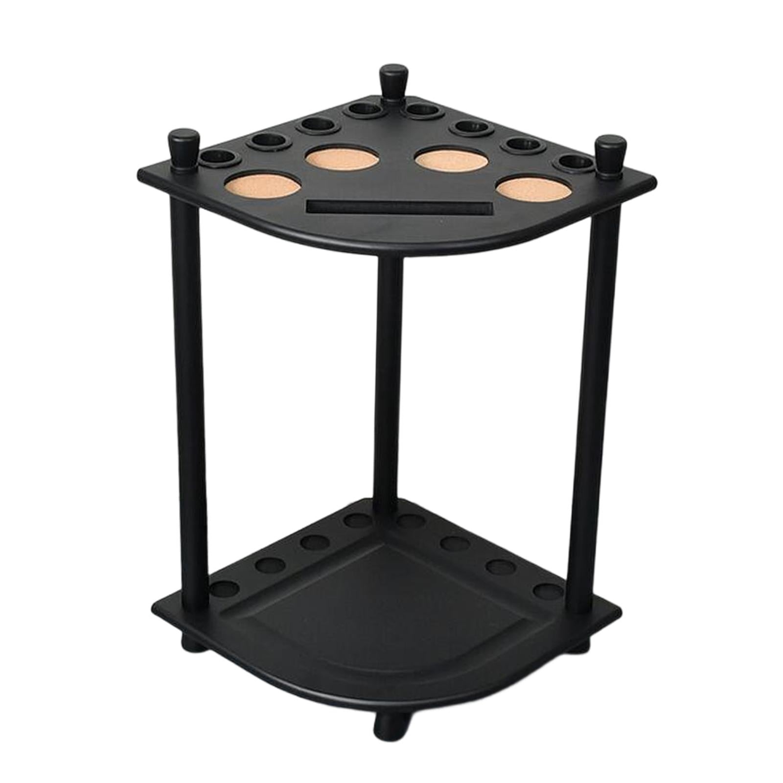 Magideal - Estante Para Tacos De Billar Con Capacidad Para 8 Palos, Soporte De Suelo De Madera Maciza, Soporte De Caña De Billar De Estilo Esquinero Con Soporte Negro
