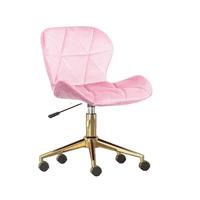 Habita2 Chile - Silla Escritorio Mariposa Felpa Gold - Rosado