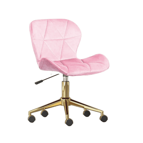 Habita2 Chile - Silla Escritorio Mariposa Felpa Gold - Rosado