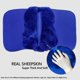 thumbnail image 2 of Almohadilla de silla Woolous de piel de oveja 61x53 cm azul real 1,6 kg, 2 of 7