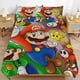 thumbnail image 1 of Super Mario 3-Piece Comforter Set for Bedroom Super Mario Bedding Set for Kids Adults Soft Microfiber Duvet Cover Set with Zipper Closure, 1 of 5