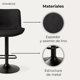 thumbnail image 2 of Silla Piso Bar Taburete Altura Regulable Dorik Venhoouse Negra, 2 of 8