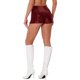 thumbnail image 3 of INSPIRE CHIC Pantalones Cortos de Mujer con Lentejuelas Brillantes de Tiro Medio Sólido Brillo Cóctel Cintura Elástica Pantalones Cortos Rojo Oscuro M, 3 of 6