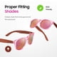 thumbnail image 2 of Anteojos de Sol cloudfield con Lentes Rosas Polarizadas y Madera, 2 of 7