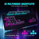 thumbnail image 4 of Teclado para juegos yesbeaut, 7 colores, con retroiluminación LED, arcoíris, 104 teclas, 4 of 7