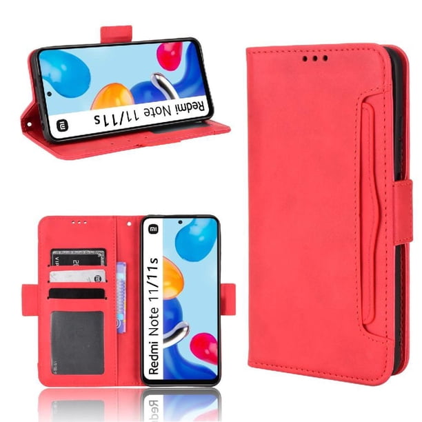 Funda Cartera Magnética para Xiaomi Redmi Note 11S- Tarjetero Desmontable, Cuero PU, Soporte