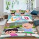 thumbnail image 2 of Pequeña Lola Visita la Ciudad Conjunto de sábanas temático, trío de piezas, cómodo y amigable con la piel, diseño único, regalo de decoración para el hogar para familiares, amigos y fans,173cm *218cm, 2 of 6