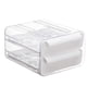 thumbnail image 3 of Caja de almacenamiento de huevos Bandeja de huevos Almacenamiento de huevos Tipo de cajón apilable Contenedor de almacenamiento de huevos transparente Blanco, 3 of 5