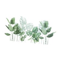 Magideal - Diy Planta Verde Hojas Pegatinas De Pared Calcomanías Decorativas Impermeables Pelar Y Pegar Para Dormitorio De Niños, Sala De Juegos Reutilizable