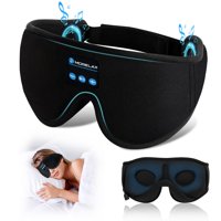 Morelax - Auriculares Para Dormir, Máscara Para Dormir, Máscara 3D, Bluetooth, Negra