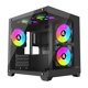 thumbnail image 1 of Funda para PC Gaming Cube Apevia Prism-BK Prism Micro-ATX, color negro, 1 of 7