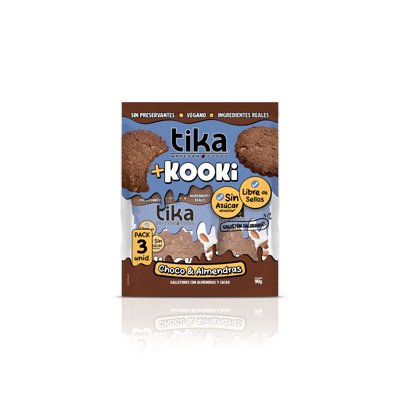Galletón Kooki Choco & Almendras 90 G Tika Foods
