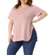 thumbnail image 1 of GRACIA Y GRANDEZA Camiseta de Pascua para Mujer Talla Grande Verano Manga Corta Cuello Redondo Dobladillo con Abertura Lateral Tallas Grandes 4X Rosa, 1 of 6