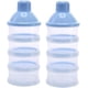 thumbnail image 1 of Dispensador de fórmula portátil, contenedor para leche en polvo, latas de leche, caja de almacenamiento para refrigerios, para viajes y actividades al aire libre, 4 capas, sin BPA (paquete de 2), 1 of 7