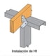 thumbnail image 5 of Conector Soporte Fijación Viga H1 Madera Galvanizado, 5 of 8
