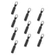 thumbnail image 5 of 10x Cabezas De Cremallera De Metal Sujetadores Tiradores De Cremallera Para Chaquetas Ropa Equipaje Negro, 5 of 5