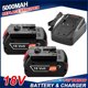 thumbnail image 1 of Nuevo GSR BAT618 BAT610 para Bos*ch Professional 18V 5.0AH Li-ion 2x Reemplazo de Batería con LED para Bos*ch Quick Charger 14.4V-18V, 1 of 6