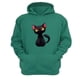 thumbnail image 1 of Polerón Canguro Gatito Verde Aguamarina Talla L Unisex, 1 of 3