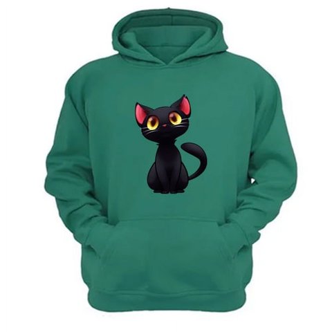 Genérico - Polerón Canguro Gatito Verde Aguamarina Talla Xl Unisex