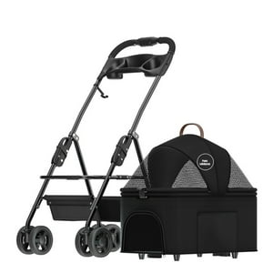 Coche Plegable 2 En 1 Para Mascotas Lubabycas Negro