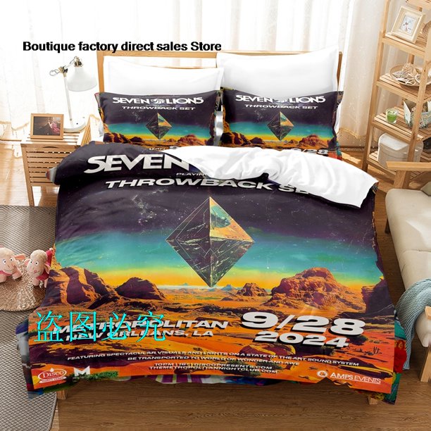 Seven lions Bedding Set Single Twin Full Queen King Size Bed Set Aldult Kid Bedroom Duvetcover Sets bed sheet set CXG3Bed Sheets