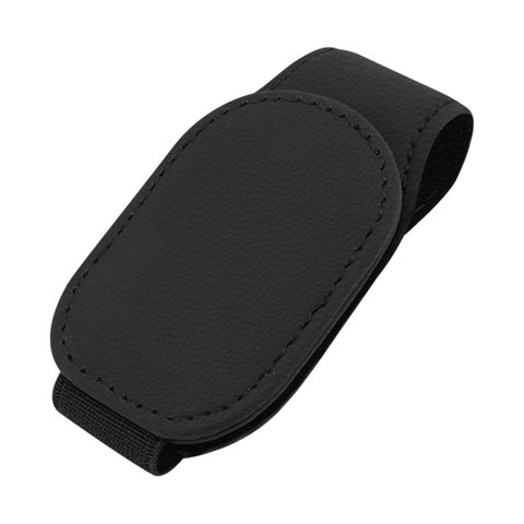 Magideal - Clip Para Gafas De Coche, Accesorio Multiusos, Práctico, De Piel Sintética. Negro