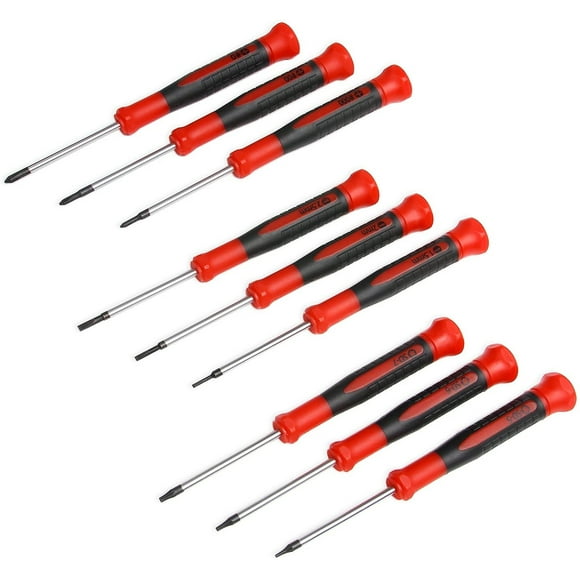 Juego de 9 Destornilladores de Precisión EFFICERE Phillips Plano Torx Star