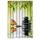 thumbnail image 1 of Cortina de ducha con diseño de mariposas y piedras, con ganchos, 91 x 183 cm, 1 of 3
