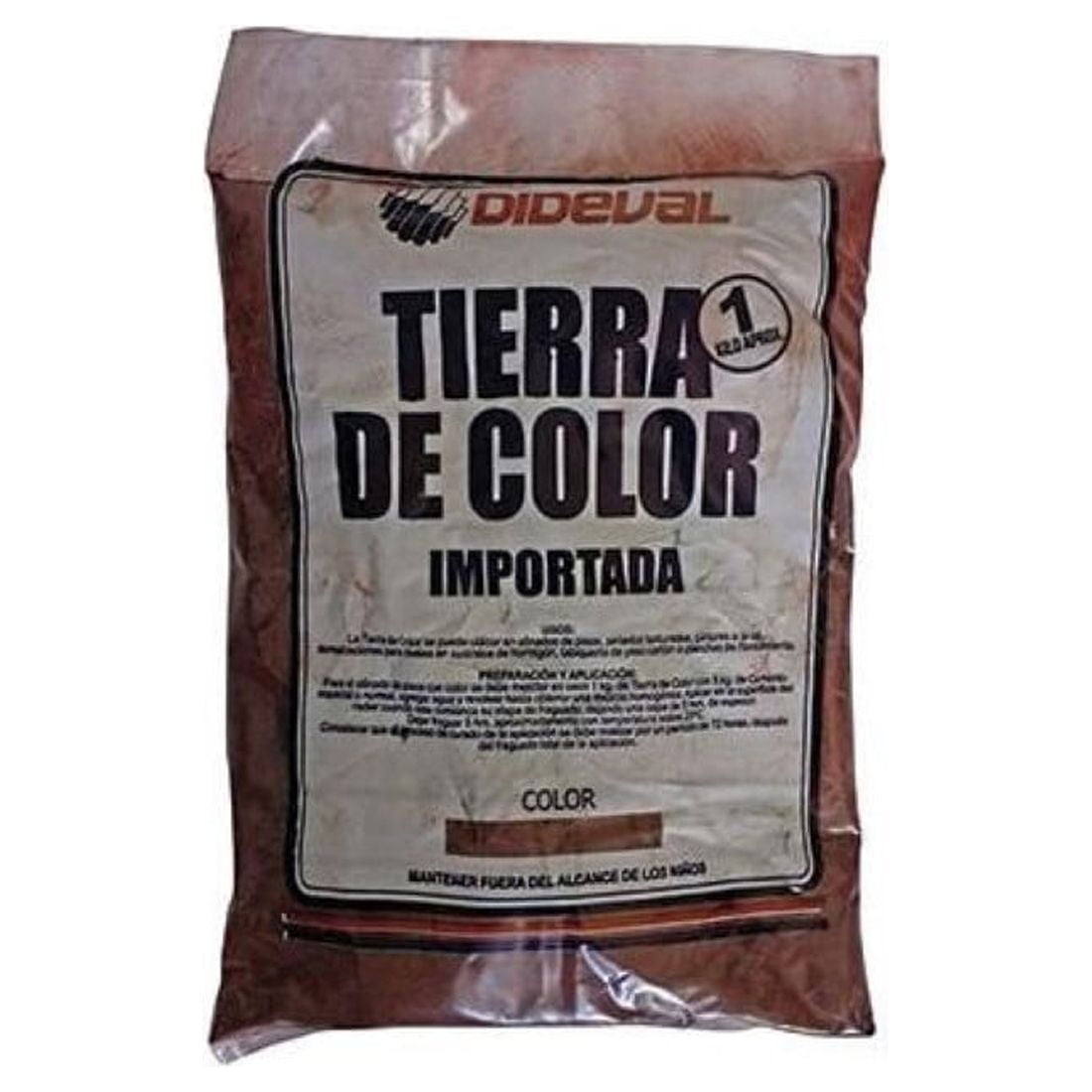 Dideval - Tierra De Color 1/2 Kg Roja