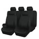 thumbnail image 1 of Fundas de asiento de coche Flying Banner de poliéster, parte delantera y trasera, negras, 1 of 8