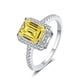 thumbnail image 1 of Anillos de Boda de Moissanita Corte Esmeralda de 2 Uds para Mujer Anillo de Aniversario de Plata Esterlina Color D VVS1 Anillos de Moissanita Anillos de Diamante con Certificado, 1 of 9