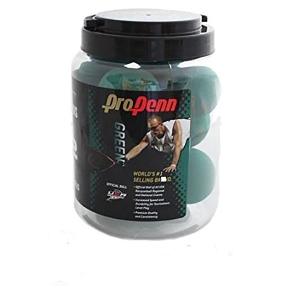 Jarra Penn Pro Penn Green para pelotas de ráquetbol (12 bolas)