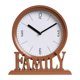thumbnail image 4 of Reloj De Escritorio Que No Hace Tictac, Funciona Con Pilas, Loft, Familia, Decorativo, Oficina, Estante, Rojo, Marrón, 4 of 5