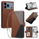 thumbnail image 2 of Funda con Solapa para iPhone 17 Pro, Diseño Tricolor con Ranuras, Marrón, 2 of 6
