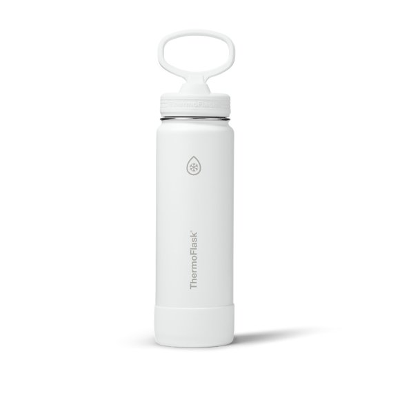 Botella ThermoFlask 680 ml con Tapa de Sorbete – Blanca
