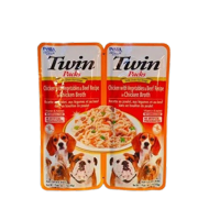 Churu Vet Alim - Twin Packs Pollo Con Vegetales Y Receta De Carne En Caldo De Pollo X 2 Sachet