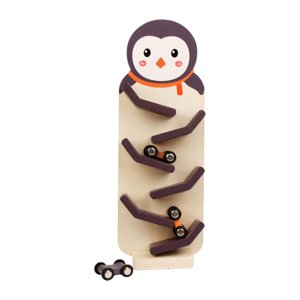 Magideal - Rampa De Autos Race De Juguete Casa De La Mano Coordinación Del Ojo De La Mano Toy Zig Zig Tobogán Para Niños Del Jardín De Infantes 3 4 5 6 Regalo De Patrón De Pingüino