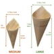 thumbnail image 2 of Conos para Charcutería rebEarth de Madera de Pino 5 Pulgadas Paquete de 100, 2 of 6