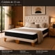 thumbnail image 5 of Cama europea Kumara 2 plazas con colchón y respaldo capitoné beige en lino 150x190 cm, 5 of 5