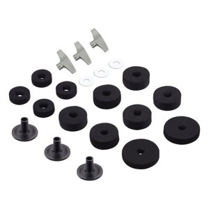 Bothyi - 21 Piezas De Repuesto De Platillos De Fieltro, Accesorios De Tambor, Equipo De Batería Negro