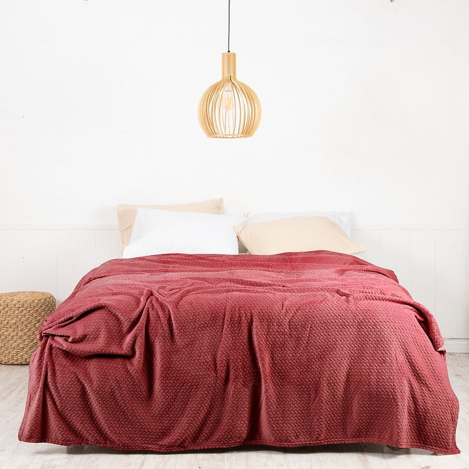 Mashini - Frazada Coral Embossed King Burdeo