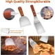 thumbnail image 3 of Juego de 9 espátulas para plancha, juego de accesorios, utensilios de barbacoa de acero inoxidable, herramientas profesionales para barbacoa, teppanyaki, asar, cocinar en plano, plato calefactor, rega, 3 of 5
