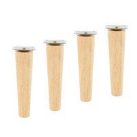 Magideal - 4 Piezas De Patas De Madera Para Muebles, Patas De Armario, Fácil Instalación, Patas De Soporte Multifunción Para Muebles, Diy Para Mesa, Cama, Silla, 15Cm