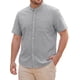 thumbnail image 1 of Camisa a Rayas de Manga Corta para Hombres Grandes y Altos INSPIRE CHIC 3XL Gris, 1 of 5