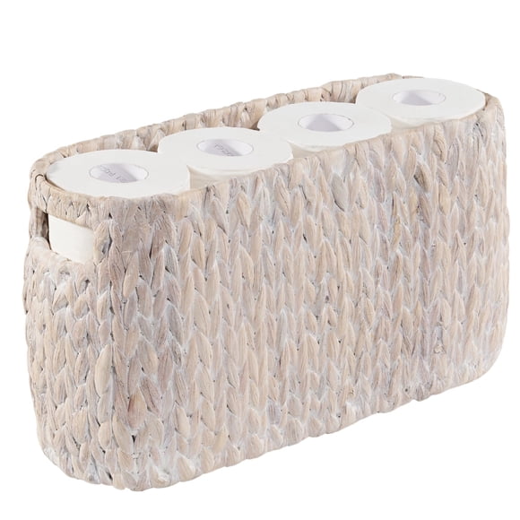 Porta papel higiénico 84ECO cesta de mimbre blanca