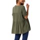 thumbnail image 3 of INSPIRE CHIC Blusas de Verano para Mujer Babydoll Casual Cuello en V Suelto Camiseta Manga Corta Peplum Blusa Túnicas XL Verde Militar, 3 of 6